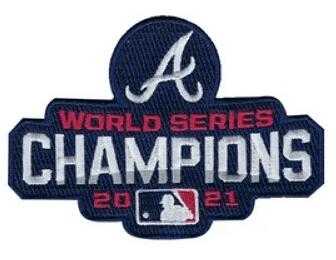 MLB Atlanta Braves 2021 World Series Champions Patch,We sell and wholesale MLB Atlanta Braves 2021 World Series Champions Patch on line form chian!